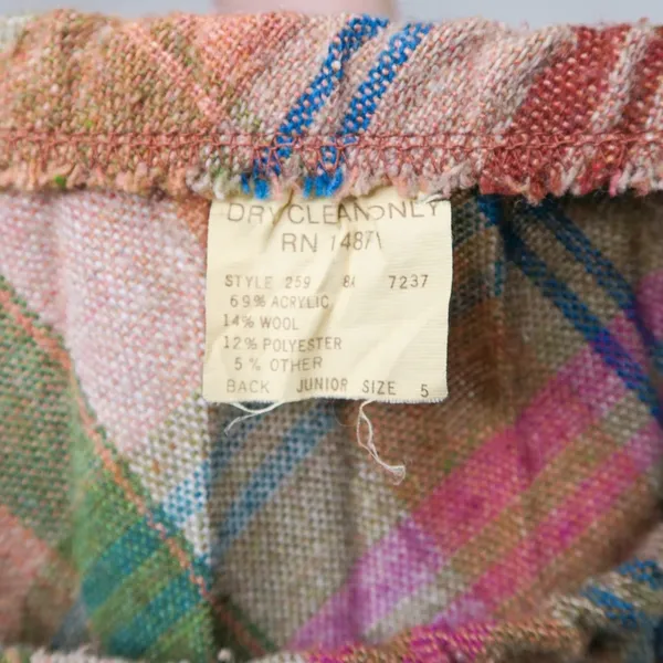 Vintage 60s Pleated Plaid Schoolgirl Mini Skirt - Image 4