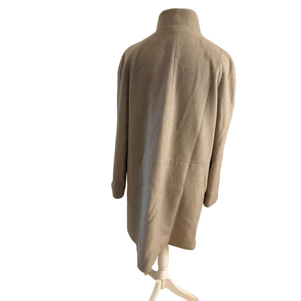 Cinzia Rocca Tan Wool Coat Size 6 - Image 2