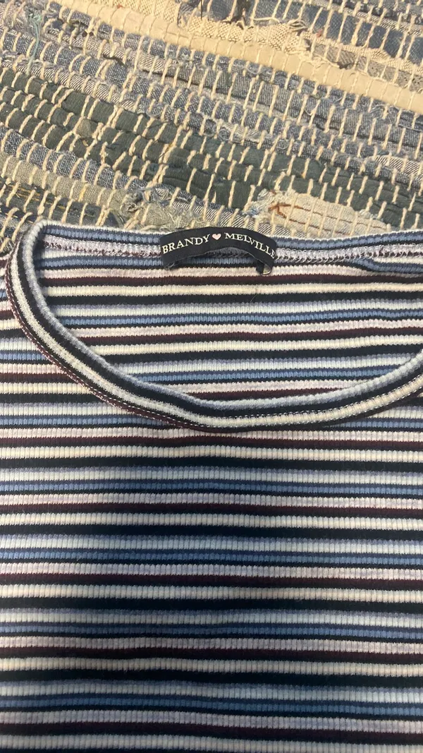 Brandy Melville Long Sleeve Top Striped - Image 2