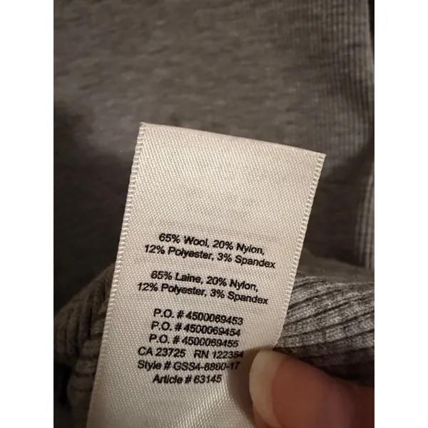 Wilfred Aritzia Gray Wool Blend Off The Shoulder‎ Italian Knit Midi Dress Size S - Image 7