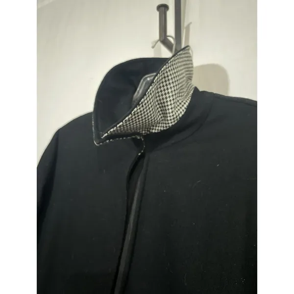 Dress Barn Wool Blend Open Trench Long Jacket Houndstooth Women’s 10 - Image 3