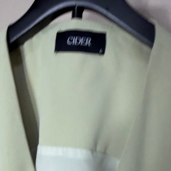 Cider Womens Light Green Vest Style Wide‎ Leg Jumpsuit Back Cutout Size L - Image 5