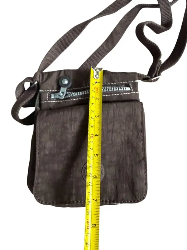 KIPLING Brown Crossbody Nylon Bag Womens Purse - Image 3