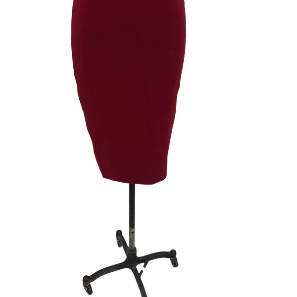 Likely Driggs Midi Dress Sheath Strapless Ruffle Burgundy Red Purple‎ Size 2 - Image 6