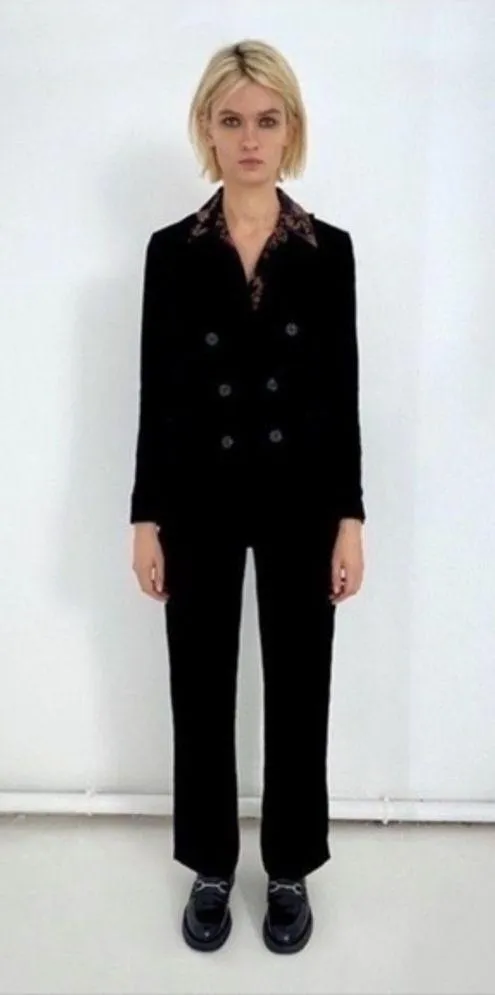 velvet pants black Size Medium 2731/305 - Image 2