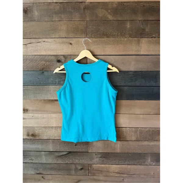 Vintage Harley Davidson Eagle Tank Top Turquoise Y2K Biker Tank - Image 6