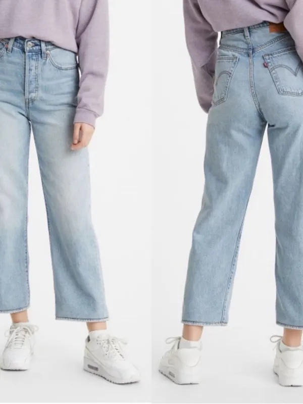 Levi’s Ribcage Straight Ankle Button Fly Jeans Size 26 - Image 3