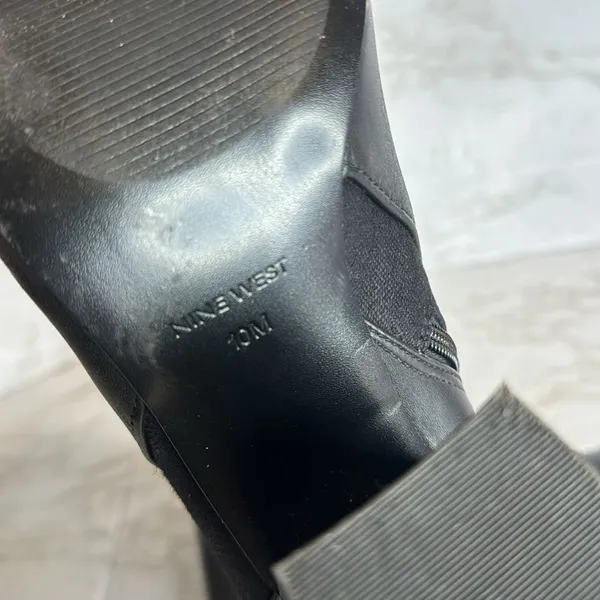 Nine West ladies black ankle‎ boots block heel size 10 M - Image 10