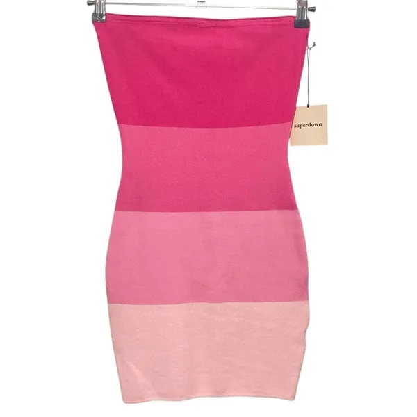 NWT * SUPERDOWN Perla Ombre Strapless Mini Dress - Image 7