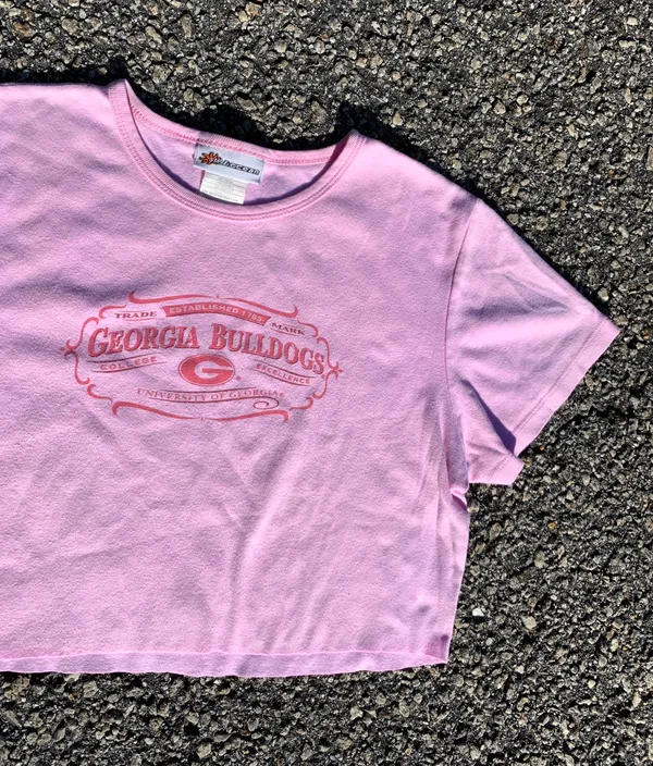 Vintage UGA crop top Pink - Image 4