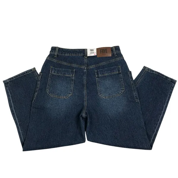 FRYE Medium Wash Barrel Jean Women 6 Blue Everyday Stylish Boho Travel City NWT - Image 6