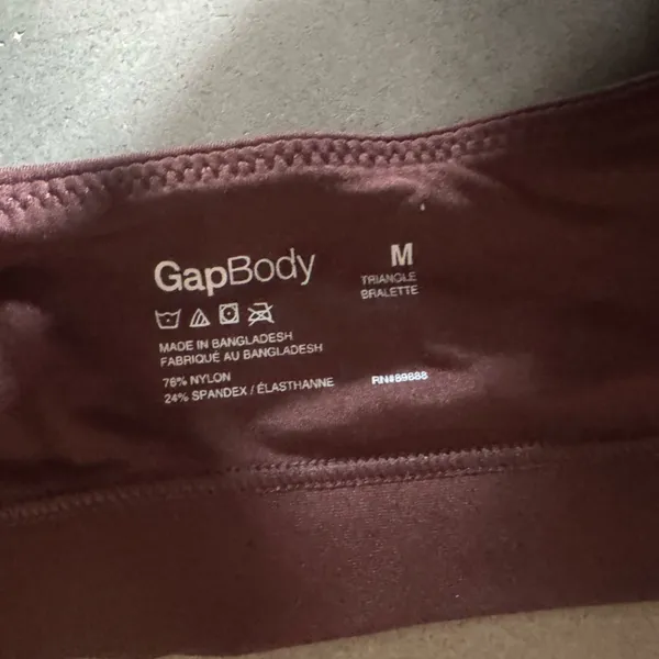 NWT Gap Body Women's Super Stretch Triangle Pullover Bralette Bra Brown Medium‎ - Image 6