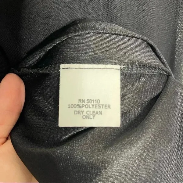 David Meister Black Handkerchief Hem Cocktail Dress Size 6 Sleeveless - Image 4