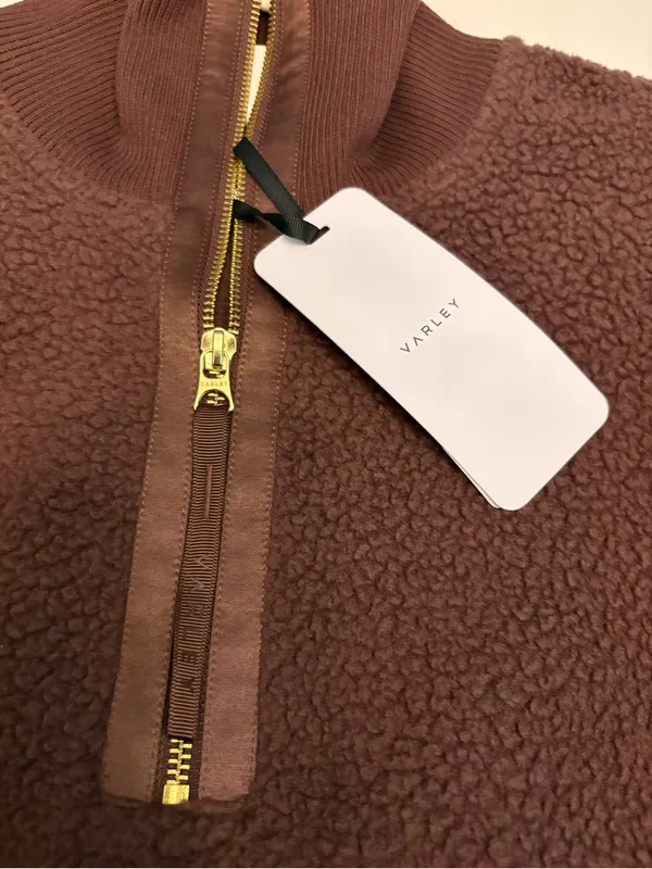 NWT Varley Roselle Half Zip Fleece small Deep Mahogany - Image 4