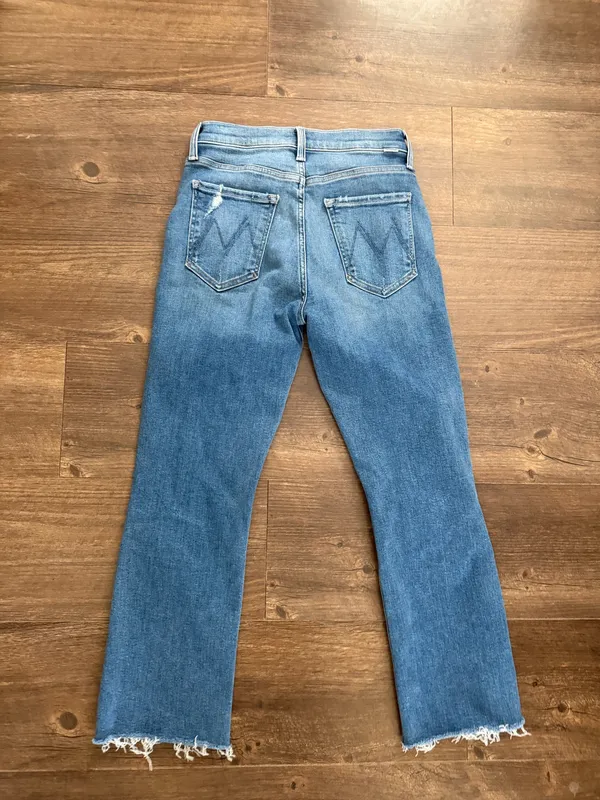 Mother The Tripper Ankle Fray High Rise Ribcage Jeans Size 26. - Image 4