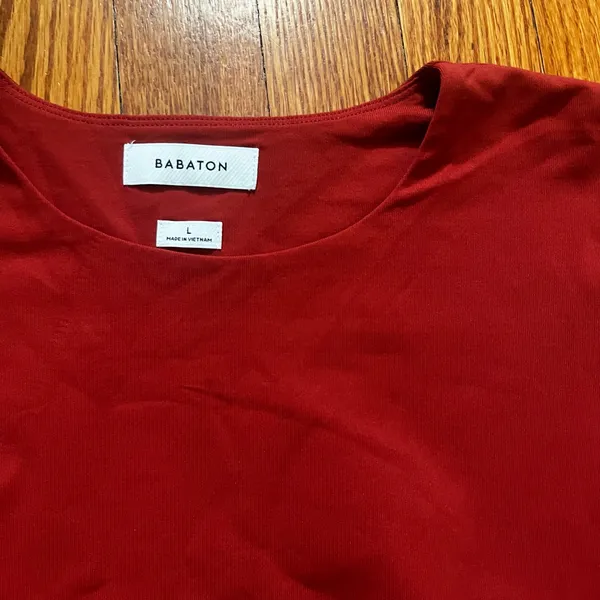 Aritzia Babaton Long Sleeve Top size large burnt orange - Image 2