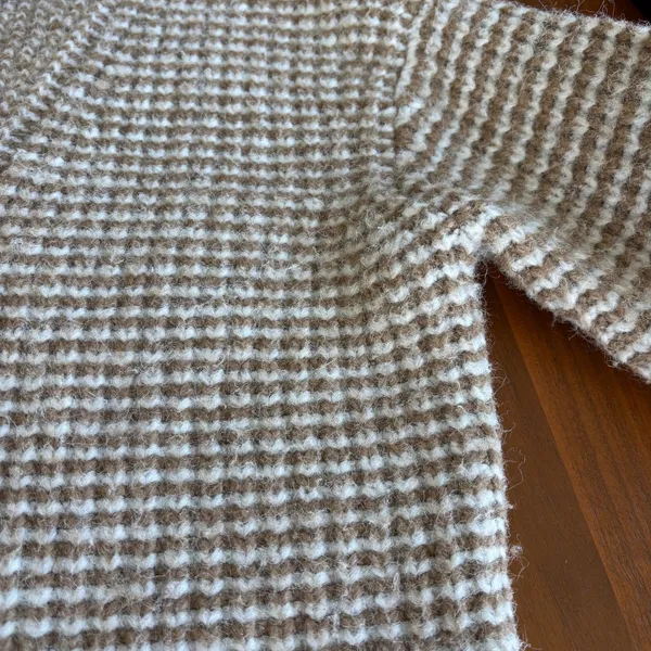 Banana Republic Oversized Cotton Sailor Sweater XS Wool Blend Waffle Knit Preppy - Image 8