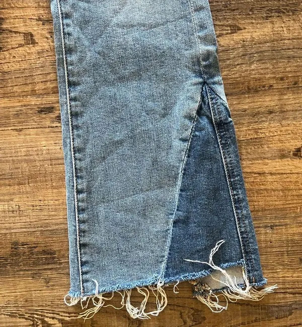 7 For All Mankind Blue Flare Wide Leg Jeans - Image 2