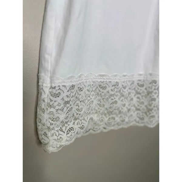 Ruby Ribbon Women's Size Small White Lace‎ Long Tank Top Tunic Extender Basic - Image 2