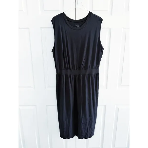 Athleta Santorini Cinch Midi Dress Tencel Modal Sleeveless Capsule Wardrobe Chic - Image 2