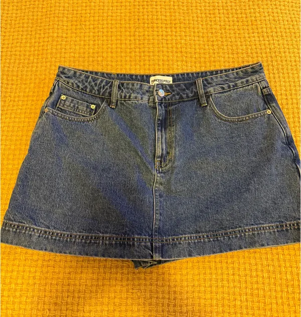 Princess Polly Mid Wash Gazelle Denim Skort - Image 6