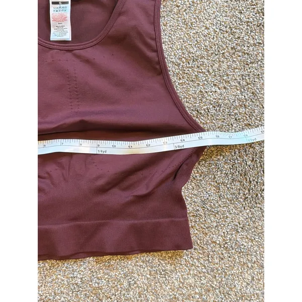 Gymshark Burgundy Seamless Midi Tank. Size XL - Image 4