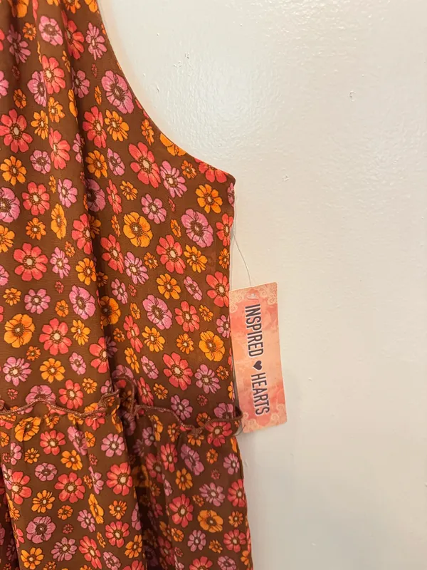 Floral Maxi Dress Size Large Multiple - Image 3