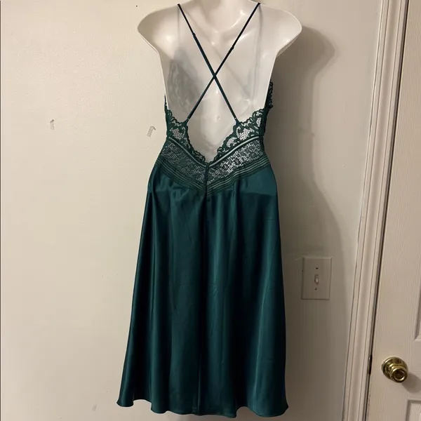 Victoria's Secret Teal Lace Chemise - Image 2