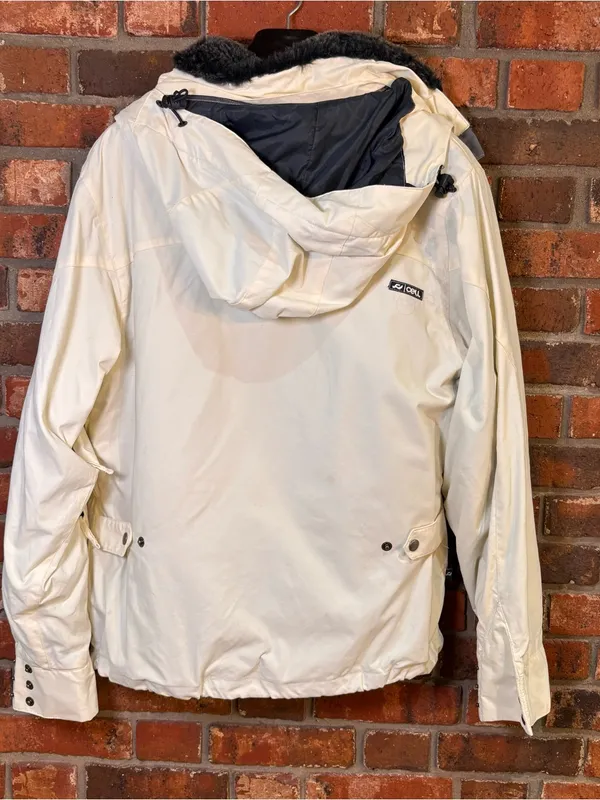 Ride snowboards womens cell 5 technical utility hooded jacket off white M - Image 7