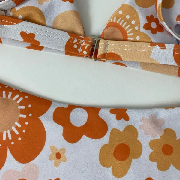 Aurelle Swim X McCall Mitchell White and Orange Floral Bikini - Image 14