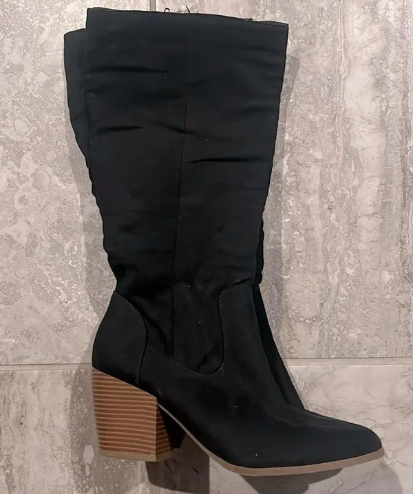 Style & Co. Warrda Faux Suede Zip-Up Mid-Calf Boots Cushioned Goring Size 10 NEW - Image 5