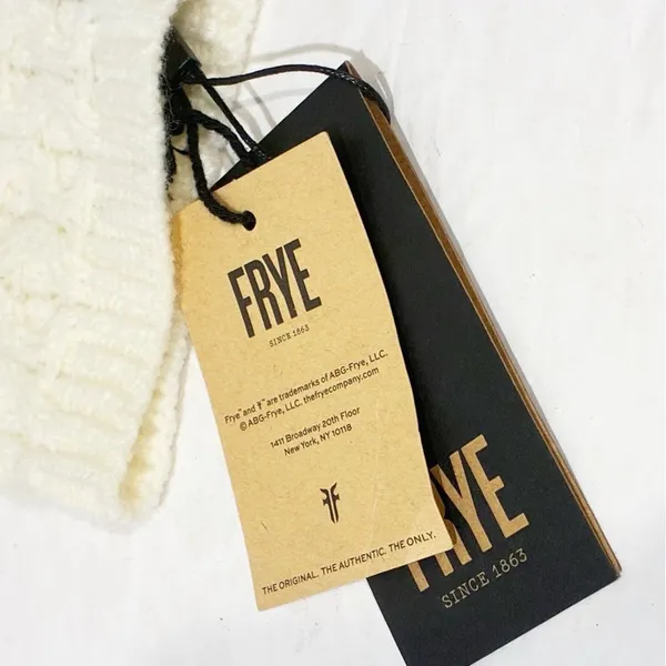Frye One Size Cream Cable Knit Beanie Hat‎ NEW - Image 5
