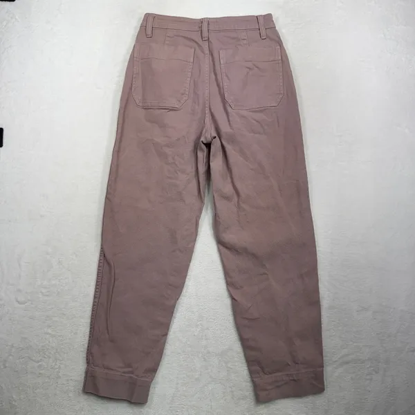 Madewell 26 Slim Emmett Tapered Pants High Rise Vintage Petal Pink MD115 Relaxed - Image 11