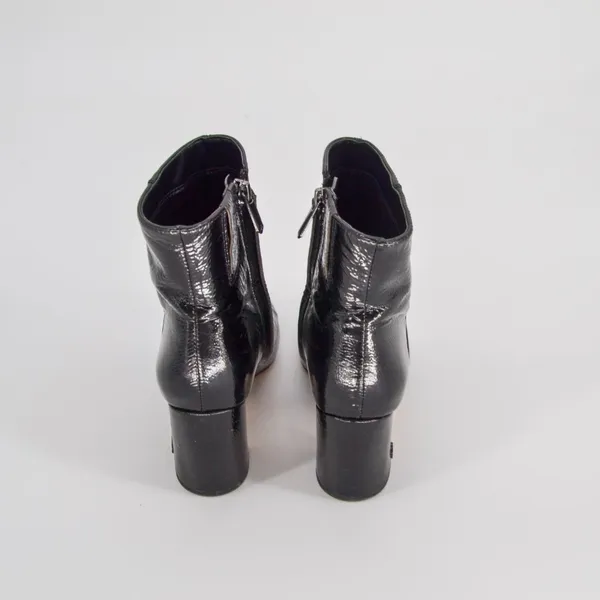 Sam Edelman Hilty 2 Patent Leather Ankle Boots Pointed Toe Block Heel Black 6.5 - Image 7