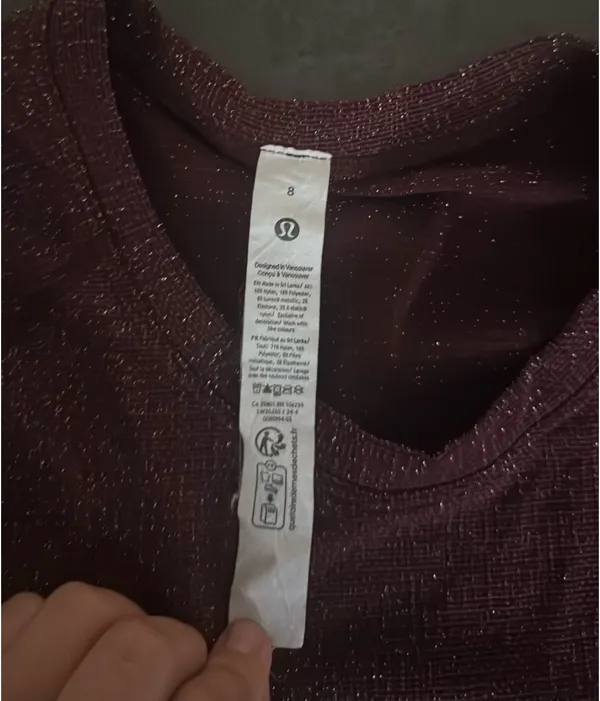 Lululemon Short-Sleeve Shirt 2.0 Hip Length Sparkle - Image 3
