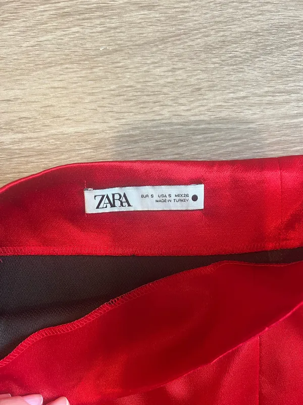 Zara satin effect mini skirt - Image 2