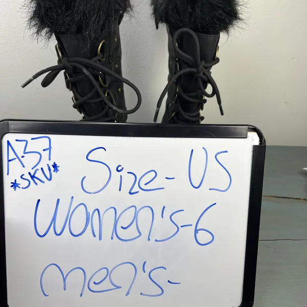 Sorel Tofino Black Waterproof Faux Fur Winter Snow Boots LL1804-010 Womens 6 - Image 9