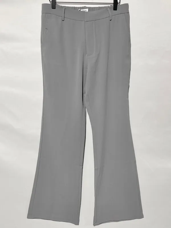 New Flare Leg Elastic Waist Trousers Victoria Pant Grey Size Medium - Image 5