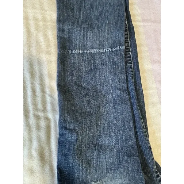 Y2K Miss Chic Low Rise Bootcut Jeans‎ Sz 9 Thick Stitch Rhinestone Embroidered - Image 10