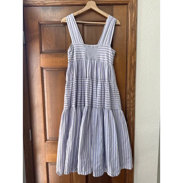 BY ANTHROPOLOGIE Helena Square Neck Tiered Midi Dress Size Small - Image 7