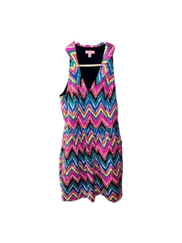 Lilly Pulitzer Chevron Sherlynn Hearts A Flutter Dress Sleeveless - Image 2