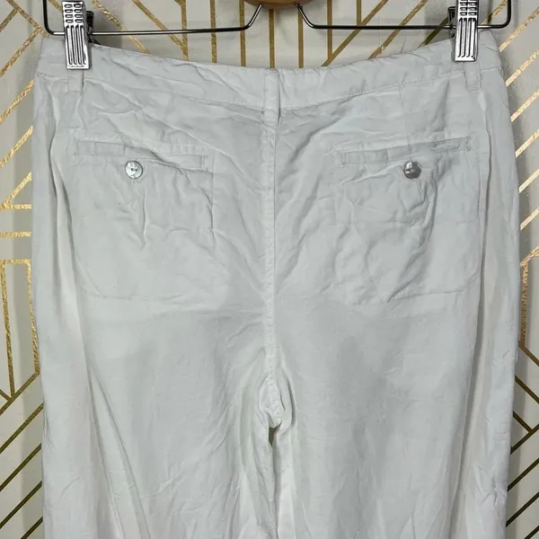 House of Harlow 1960‎ White Cropped Drawstring Pants Size US Small - Image 6