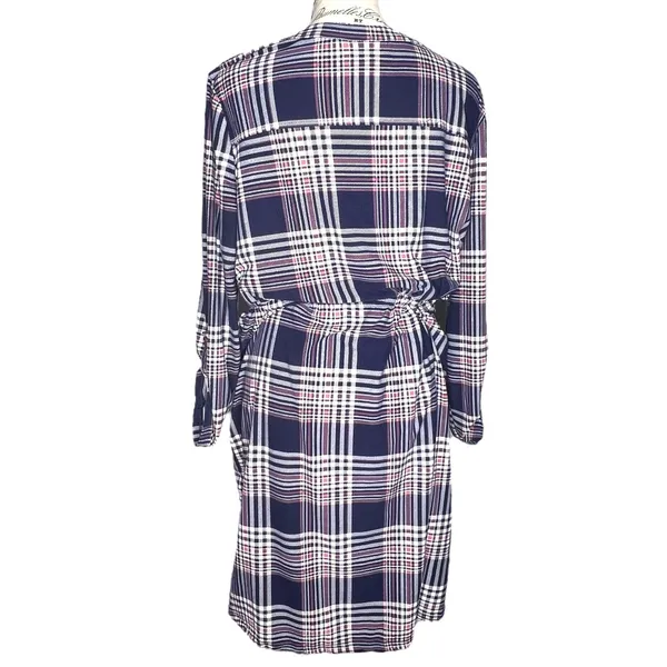 Bobbie Brooks Plus Size (1X) Roll Tab Sleeve Elastic Waist Tie Blouson Dress - Image 7