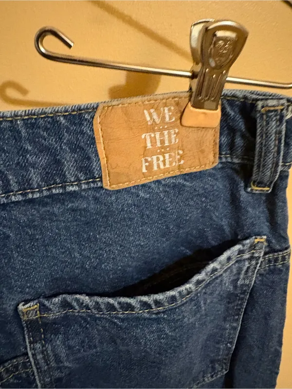 Free People Tinsley Baggy High Rise Straight Leg Jeans in Dark Romance - Image 7