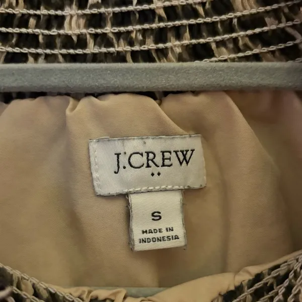 J. Crew Factory Leopard Print Long Sleeve Mockneck Blouse brown‎ size small - Image 4