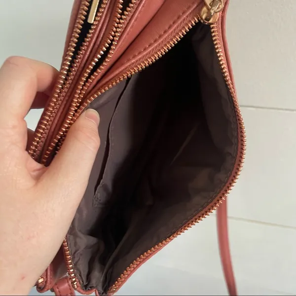 Matt & Nat Triple 3 Zip Vegan Leather Crossbody Bag - Image 8