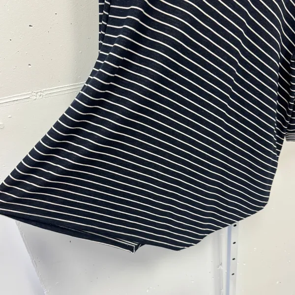 Vince Camuto Womens 3X Navy Blue White Striped 3/4 Sleeve Knit Top Nautical - Image 4