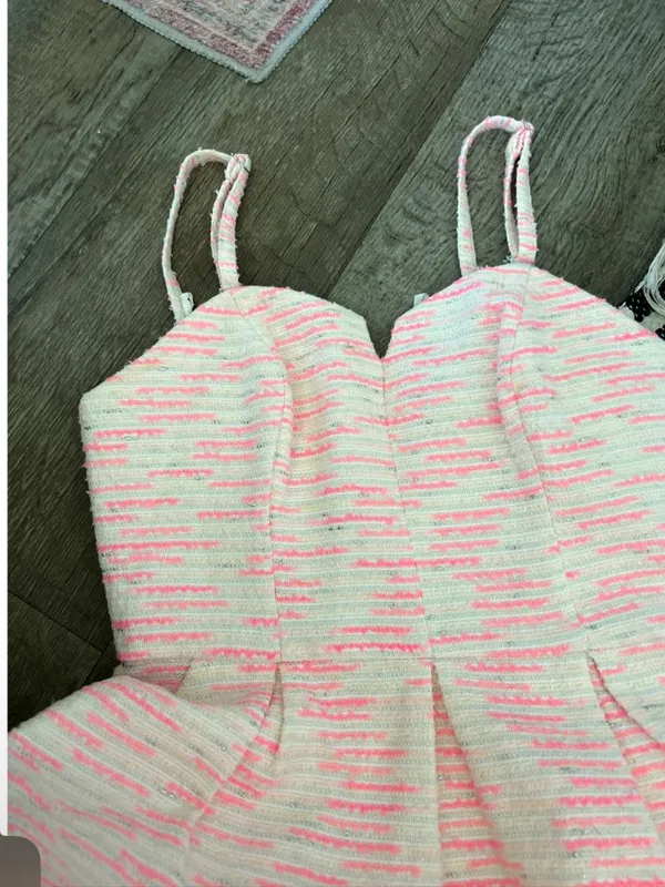 Anthropologie Moulinette Soeurs Pink Tweed Dress Women’s 0‎ Barbiecore Coquette - Image 12