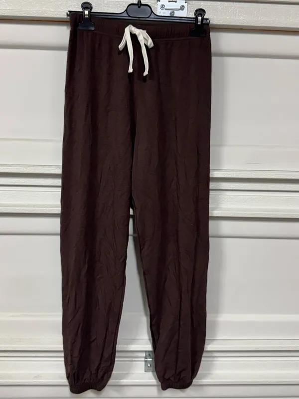 Splits59 Oversized Andie Drawstring Jogger Sweatpants Dark Chocolate XS New - Image 4