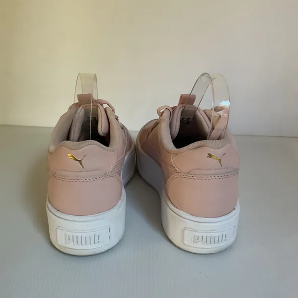 PUMA Karmen Rebelle Women’s Sneakers Pink Gold Platform Shoes Size 6.5 - Image 6